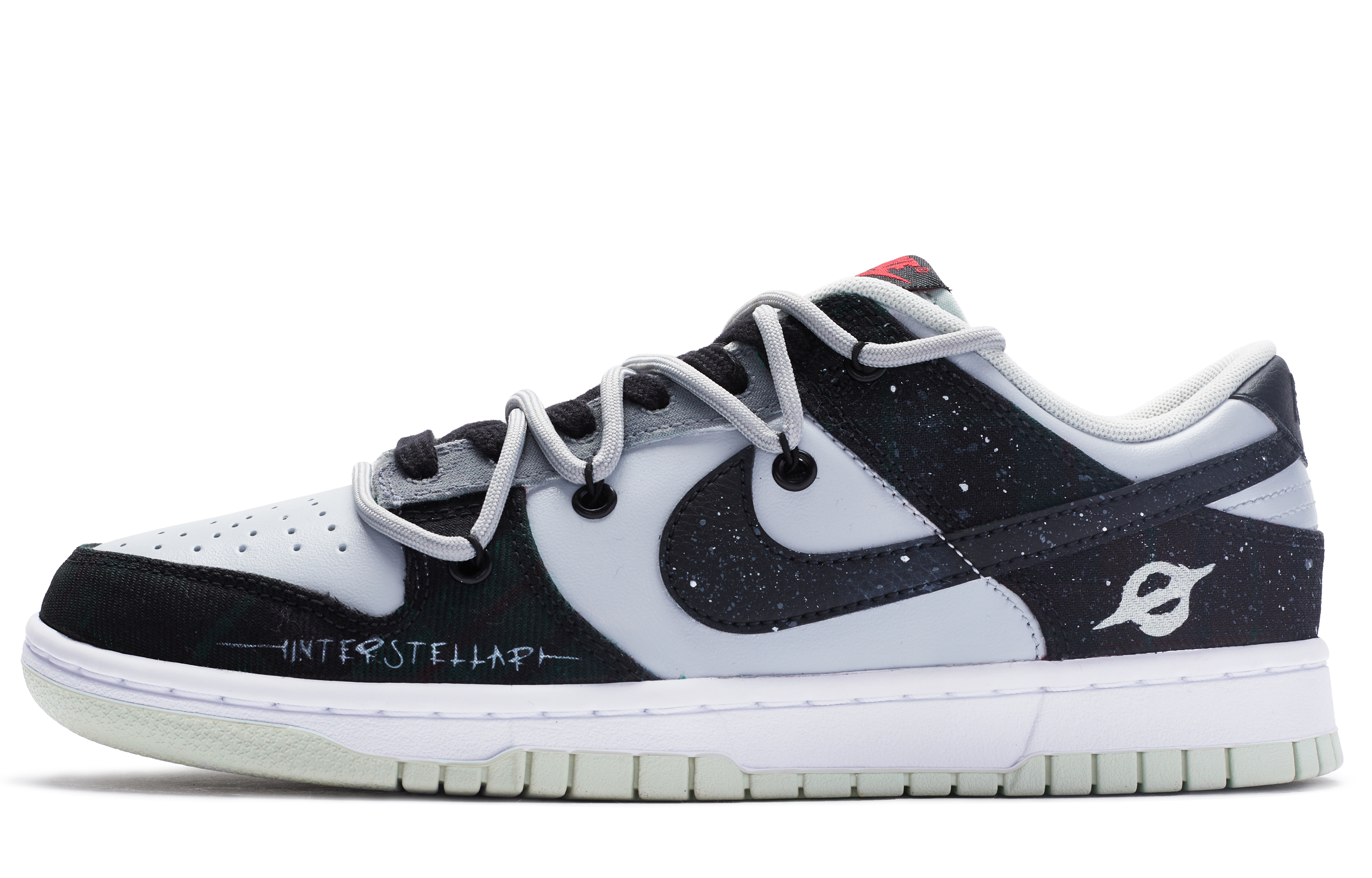 Buy [Zapatillas Personalizadas] Nike Dunk Low Retro 'Negro Gris' DV0827-100(TeamR-男款星际黑灰S-BOX)