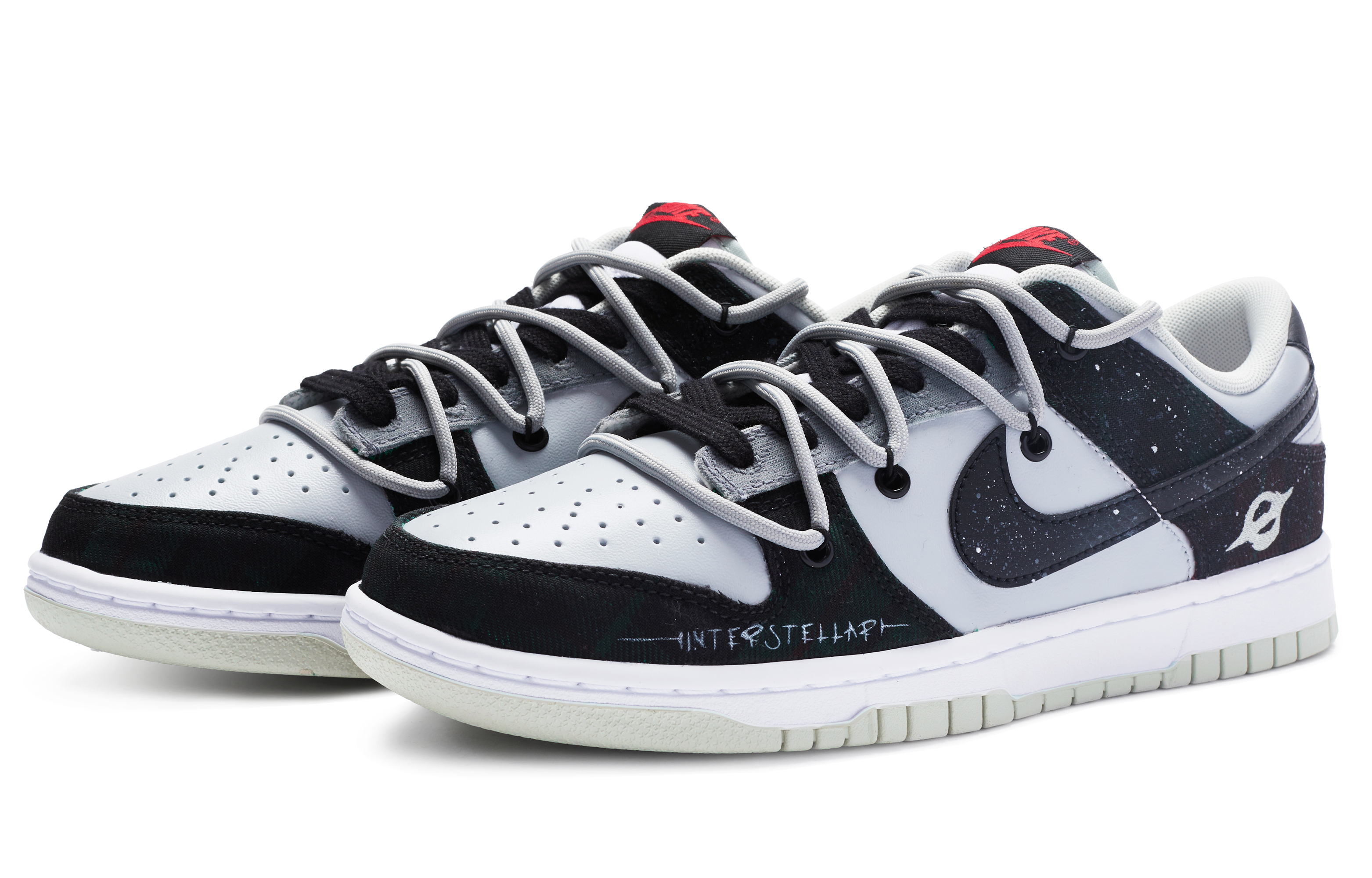 Lookbook [Zapatillas Personalizadas] Nike Dunk Low Retro 'Negro Gris' DV0827-100(TeamR-男款星际黑灰S-BOX)