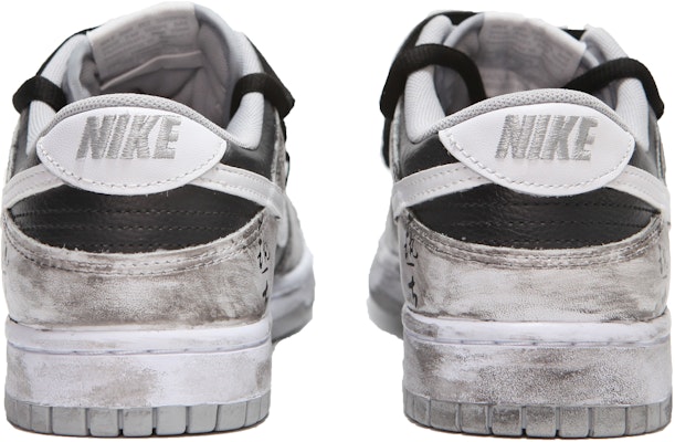 【訂製球鞋】Nike Dunk Low Retro 復古 水墨 書法 做舊 低筒 板鞋 男款 黑灰色 Shop 【訂製球鞋】Nike Dunk Low Retro 復古 水墨 書法 做舊 低筒 板鞋 男款 黑灰色