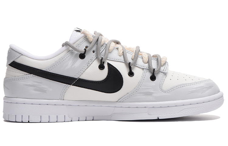 Order 나이키 덩크 로우 레트로 '블랙 그레이 그래피티' (커스텀) DJ6188-101(Team拾伍-纸飞机黑灰S-BOX)