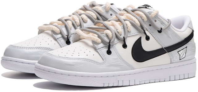 나이키 덩크 로우 레트로 '블랙 그레이 그래피티' (커스텀) DJ6188-101(Team拾伍-纸飞机黑灰S-BOX) Lookbook 나이키 덩크 로우 레트로 '블랙 그레이 그래피티' (커스텀) DJ6188-101(Team拾伍-纸飞机黑灰S-BOX)