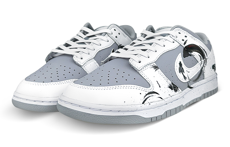 Lookbook カスタム ダンク ロー "黒灰インク スプラッシュ" (Kasutamu Danku Rō "Kurohai Inku Supurasshu") DJ6188-003(Team47-男款鲤鱼)