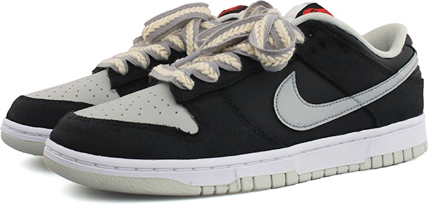 【客製化球鞋】 Nike Dunk Low Retro "格紋" 防滑 影子 麻繩鞋帶 復古 低筒 滑板鞋 男款 黑灰色 Lookbook 【客製化球鞋】 Nike Dunk Low Retro "格紋" 防滑 影子 麻繩鞋帶 復古 低筒 滑板鞋 男款 黑灰色