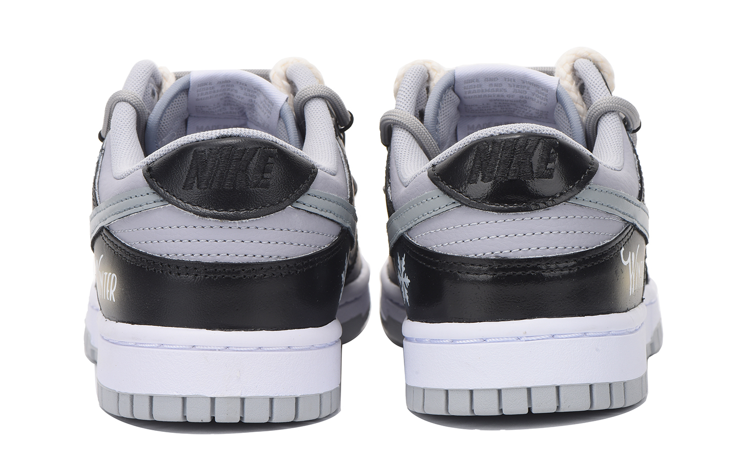 Purchase [Kasut Custom] Nike Dunk Low Retro 'Hitam Kelabu Kepingan Salji' DJ6188-003(Team拾伍-男款渐变雪花S-BOX)