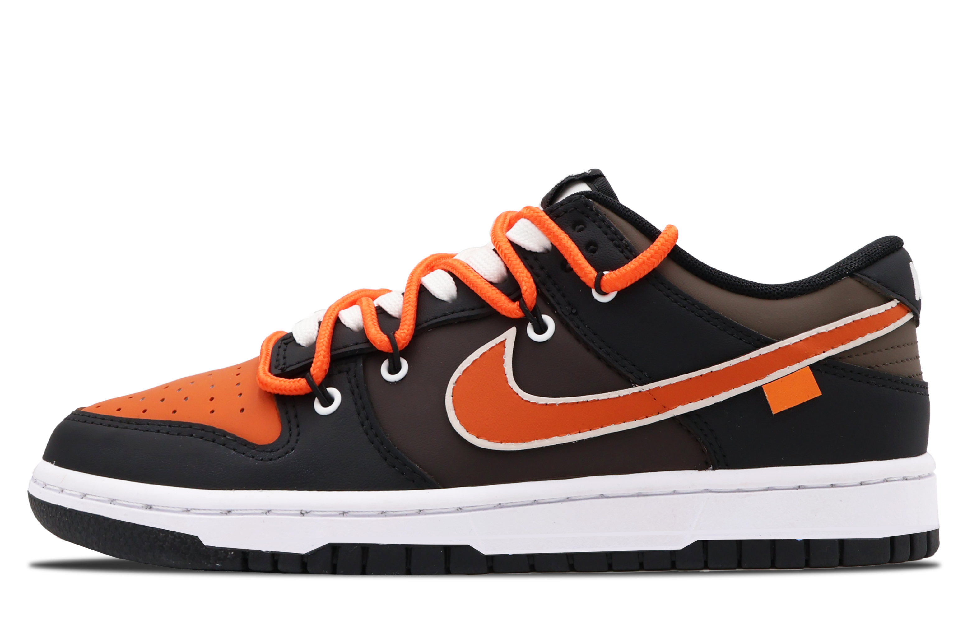 Buy 나이키 덩크 로우 레트로 '블랙 오렌지' (커스텀) CW1590-100(Team53-女款落阳S-BOX)