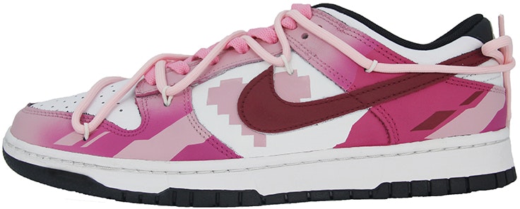 custom-shoes-nike-dunk-low-retro-black-racer-mechanic-pink