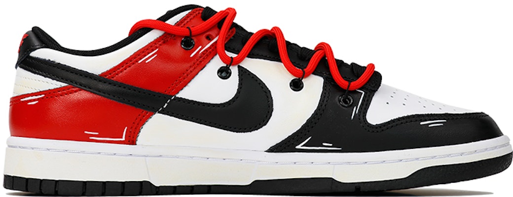 カスタム ダンク ロー "黒赤 デコン ダブルレース" DD1391-100(TeamThree-男女同款热血青春) Order カスタム ダンク ロー "黒赤 デコン ダブルレース" DD1391-100(TeamThree-男女同款热血青春)