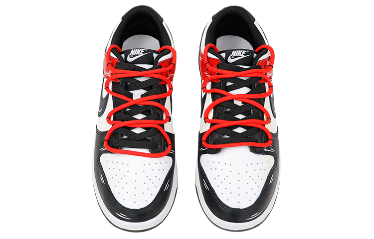 Shop カスタム ダンク ロー "黒赤 デコン ダブルレース" DD1391-100(TeamThree-男女同款热血青春)