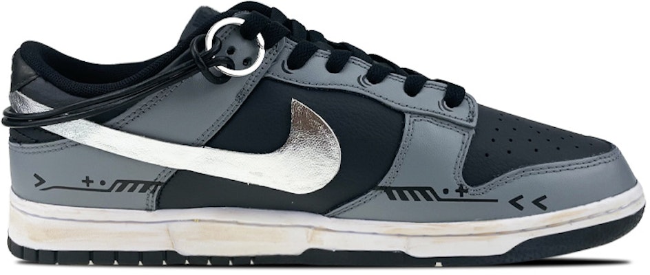 나이키 덩크 로우 레트로 '블랙 실버 체인' (커스텀) DJ6188-002(Team叁-男款机能黑银S-BOX) Order 나이키 덩크 로우 레트로 '블랙 실버 체인' (커스텀) DJ6188-002(Team叁-男款机能黑银S-BOX)