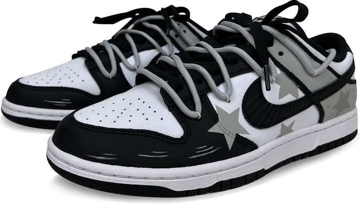 ナイキ ダンク レトロ "ブラック スター 解体" (カスタム) DD1391-100-445654 Lookbook ナイキ ダンク レトロ "ブラック スター 解体" (カスタム) DD1391-100-445654