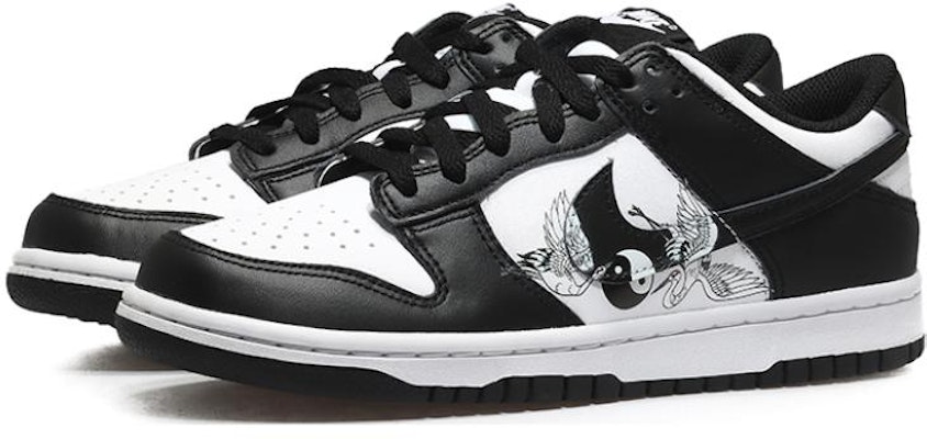 【定制球鞋】 Nike Dunk Low Retro 黑 太極仙鶴 中國風 熊貓 經典耐磨 低幫 板鞋 男款 黑白 Lookbook 【定制球鞋】 Nike Dunk Low Retro 黑 太極仙鶴 中國風 熊貓 經典耐磨 低幫 板鞋 男款 黑白