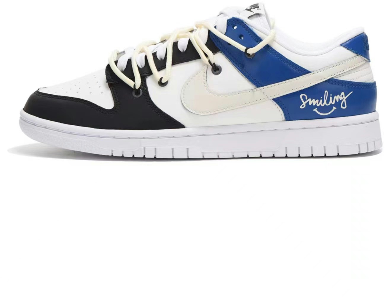 custom-shoes-nike-dunk-low-retro-black-white-blue
