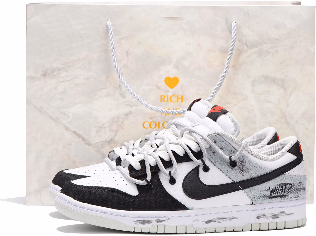 custom-shoes-nike-dunk-low-retro-black-white-grey-graffiti