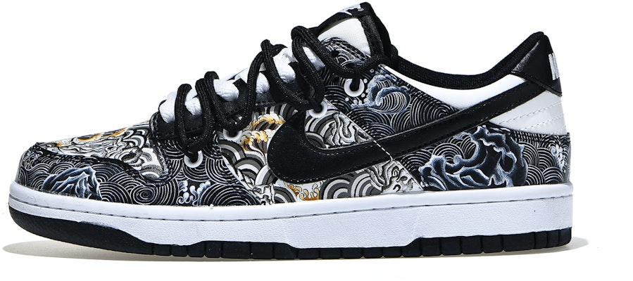 【定制球鞋】Nike Dunk Low Retro 千山萬水 塗鴉手繪 低幫 板鞋 男款 黑白 Buy 【定制球鞋】Nike Dunk Low Retro 千山萬水 塗鴉手繪 低幫 板鞋 男款 黑白