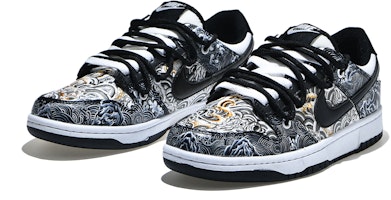 ナイキ ダンク ロー レトロ "黒白グラフィティ" (カスタム) DD1391-100(Team23-男款-千山万水-黑白) Lookbook ナイキ ダンク ロー レトロ "黒白グラフィティ" (カスタム) DD1391-100(Team23-男款-千山万水-黑白)