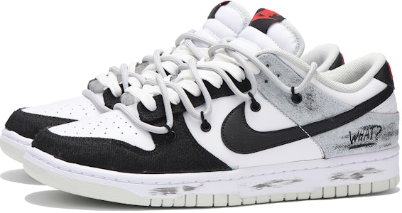 【カスタムシューズ】 ナイキ ダンク ロー レトロ 'ブラック ホワイト グレー グラフィティ' DV0827-100(Team32-男款复古涂鸦SBOX) Shop 【カスタムシューズ】 ナイキ ダンク ロー レトロ 'ブラック ホワイト グレー グラフィティ' DV0827-100(Team32-男款复古涂鸦SBOX)