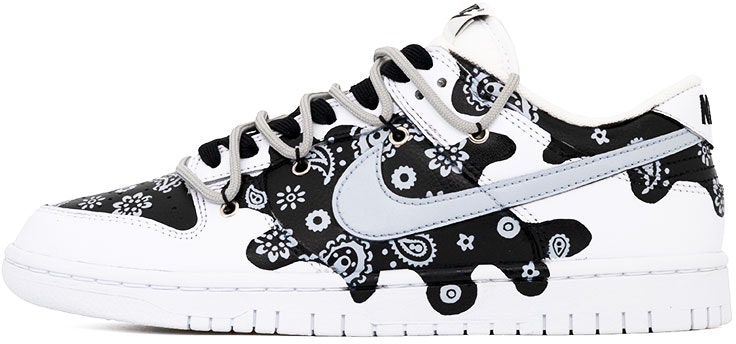 custom-shoes-nike-dunk-low-retro-black-white-paisley-graffiti
