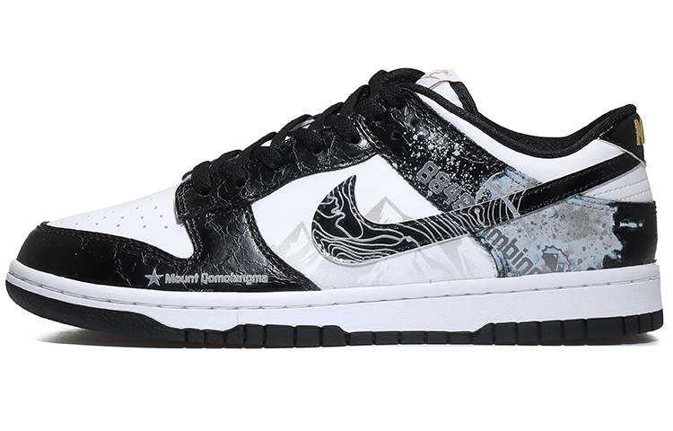 Buy [Kasut Custom] Nike Dunk Low Retro 'Hitam Putih Panda' DR9511-100(Team10-北峰雪山QD)