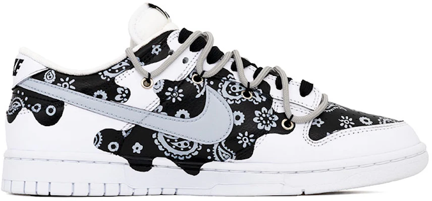 【定制鞋】耐克Dunk Low经典款“黑白佩斯利涂鸦” DJ6188-101(Team肆-渗透腰果花鸦手绘男款) Order 【定制鞋】耐克Dunk Low经典款“黑白佩斯利涂鸦” DJ6188-101(Team肆-渗透腰果花鸦手绘男款)