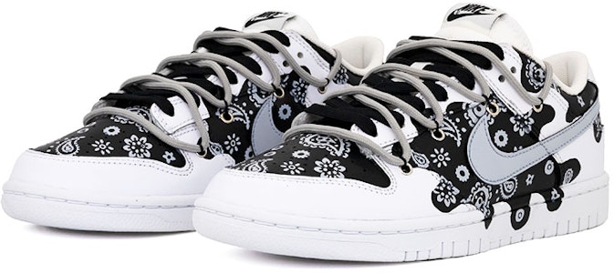 나이키 덩크 로우 레트로 '블랙 화이트 페이즐리 그래피티' DJ6188-101(Team肆-渗透腰果花鸦手绘男款) Lookbook 나이키 덩크 로우 레트로 '블랙 화이트 페이즐리 그래피티' DJ6188-101(Team肆-渗透腰果花鸦手绘男款)