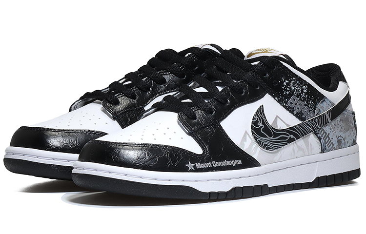 Lookbook [Kasut Custom] Nike Dunk Low Retro 'Hitam Putih Panda' DR9511-100(Team10-北峰雪山QD)