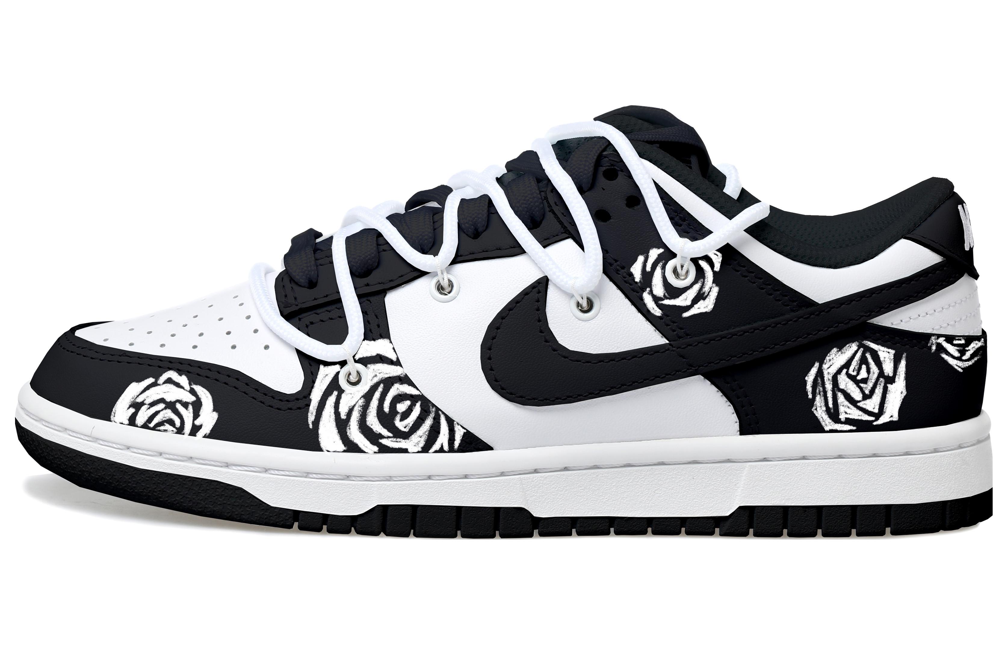 Buy [Kasut Adat] Nike Dunk Low Retro 'Hitam Putih Mawar Deconstructed' DD1391-100(Team拾玖-黑白玫瑰男S-BOX)