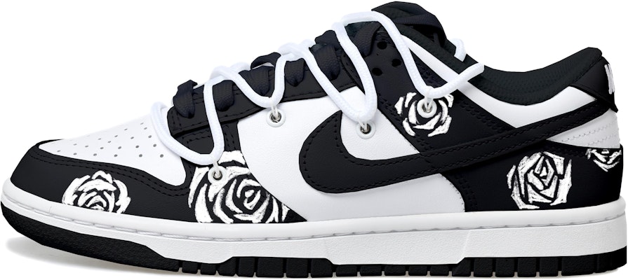 【カスタムシューズ】ナイキ ダンク ロー レトロ 'ブラック ホワイト ローズ デコンストラクテッド' DD1391-100(Team拾玖-黑白玫瑰男S-BOX) Buy 【カスタムシューズ】ナイキ ダンク ロー レトロ 'ブラック ホワイト ローズ デコンストラクテッド' DD1391-100(Team拾玖-黑白玫瑰男S-BOX)