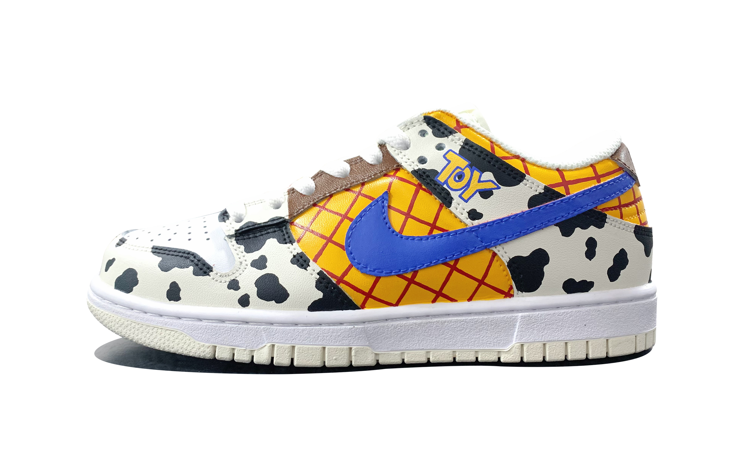 [Custom Shoes] Nike Dunk Low Retro 'Black White Yellow Cowboy Woody'