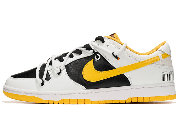 Buy 나이키 덩크 로우 레트로 '흰검노 바코드' (Nike Dunk Low Retro '흰검노 Barcode') DD1391-702(Team62-条形码)