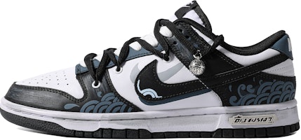【定製球鞋】 Nike Dunk Low Retro 特殊鞋盒 千里滄溟 海波紋 簡約 低幫 板鞋 男款 藍黑 Buy 【定製球鞋】 Nike Dunk Low Retro 特殊鞋盒 千里滄溟 海波紋 簡約 低幫 板鞋 男款 藍黑