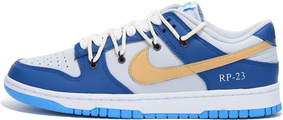 【定制球鞋】Nike Dunk Low Retro 字母 解構 高街 低幫 板鞋 男款 藍金 Buy 【定制球鞋】Nike Dunk Low Retro 字母 解構 高街 低幫 板鞋 男款 藍金