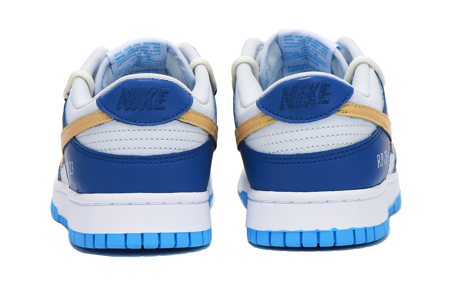 Shop [Kasut Custom] Nike Dunk Low Retro 'Biru Emas Dekonstruksi' DV0831-001(Team拾伍-男款蓝金)