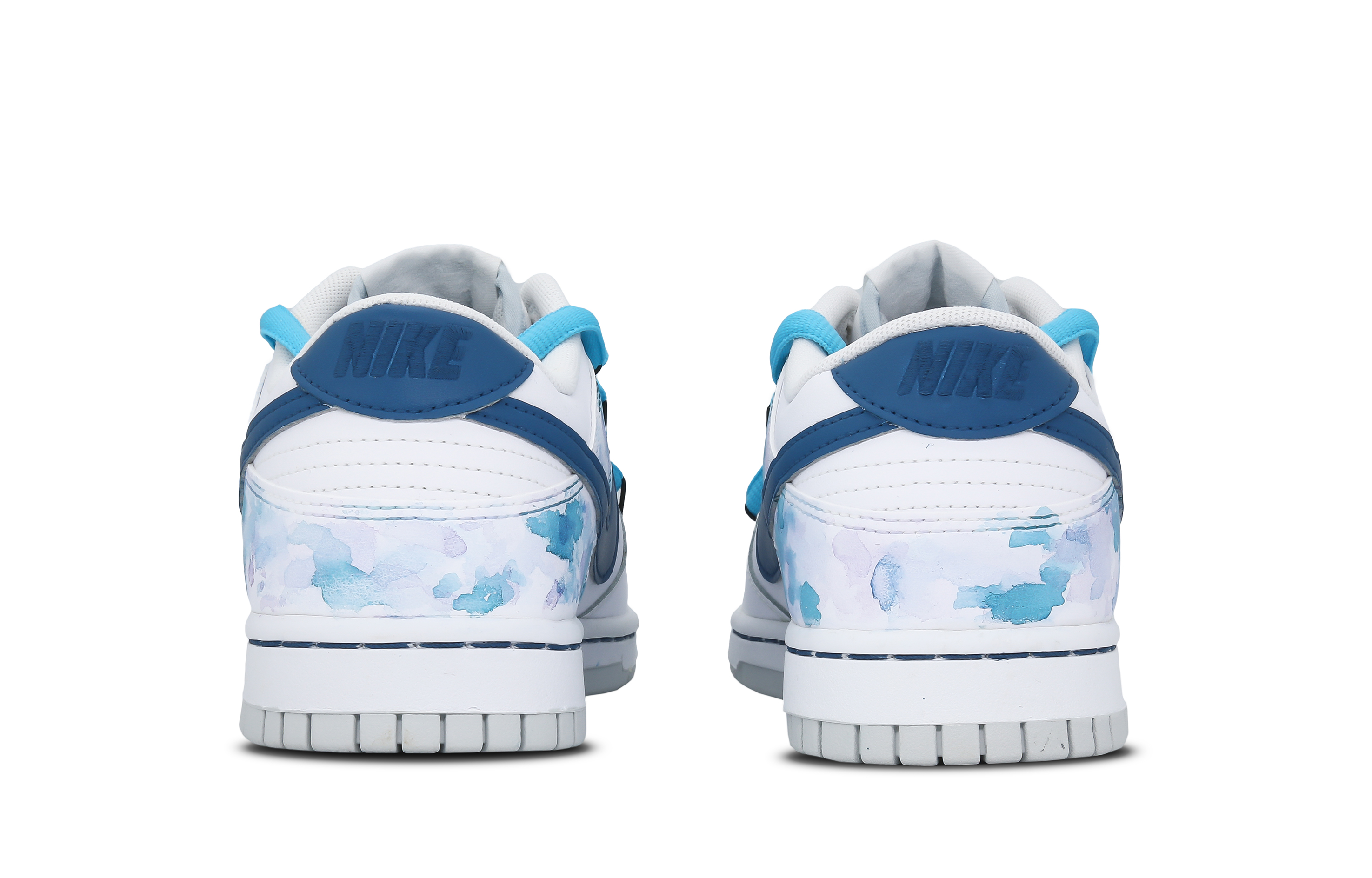 Shop 【カスタムシューズ】ナイキ ダンク ロー レトロ 'ブルー インク ダイ - 刺繍' DV0831-101(Team28-男款刺绣)