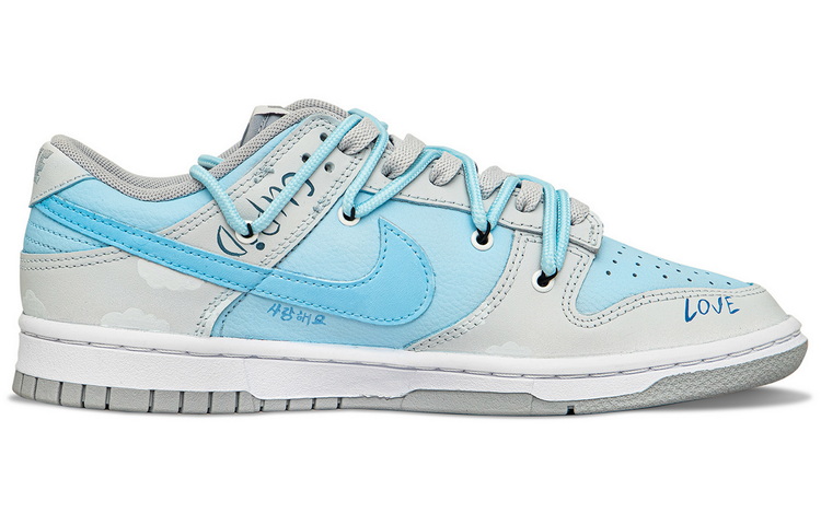 Order [Kasut Custom] Nike Dunk Low Retro 'Valentine Biru' DJ6188-003(Team34-蓝色情人节)