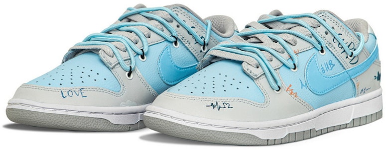 나이키 덩크 로우 레트로 '블루 발렌타인' (커스텀) DJ6188-003(Team34-蓝色情人节) Lookbook 나이키 덩크 로우 레트로 '블루 발렌타인' (커스텀) DJ6188-003(Team34-蓝色情人节)