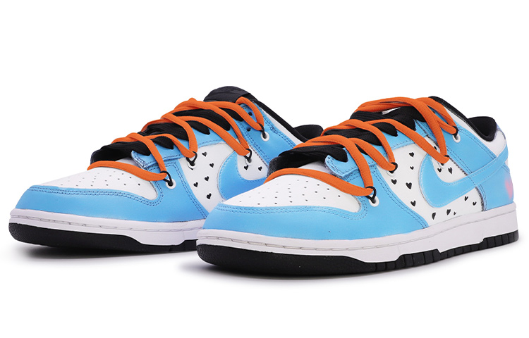 Lookbook [Kasut Custom] Nike Dunk Low Retro 'Getaran Cinta Biru Putih' DJ6188-002(TeamM-男款爱心蓝白)