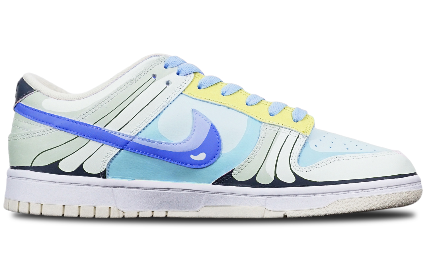 Order 【定制球鞋】 Nike Dunk Low Retro 限量特殊鞋盒 復古休閒 低幫 板鞋 男款 藍黃灰