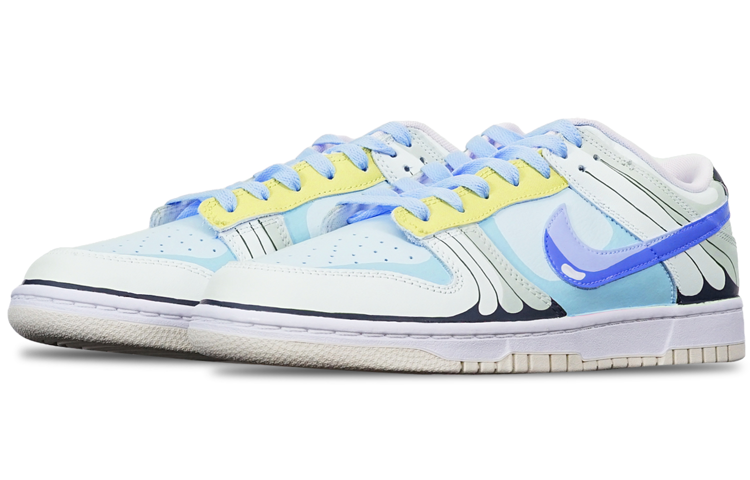 Lookbook 【定制球鞋】 Nike Dunk Low Retro 限量特殊鞋盒 復古休閒 低幫 板鞋 男款 藍黃灰