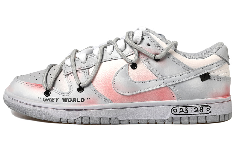 Buy [Kasut Custom] Nike Dunk Low Retro 'Blush Grey Vibe' DJ6188-003(Team拾玖-灰色地带男S-BOX)