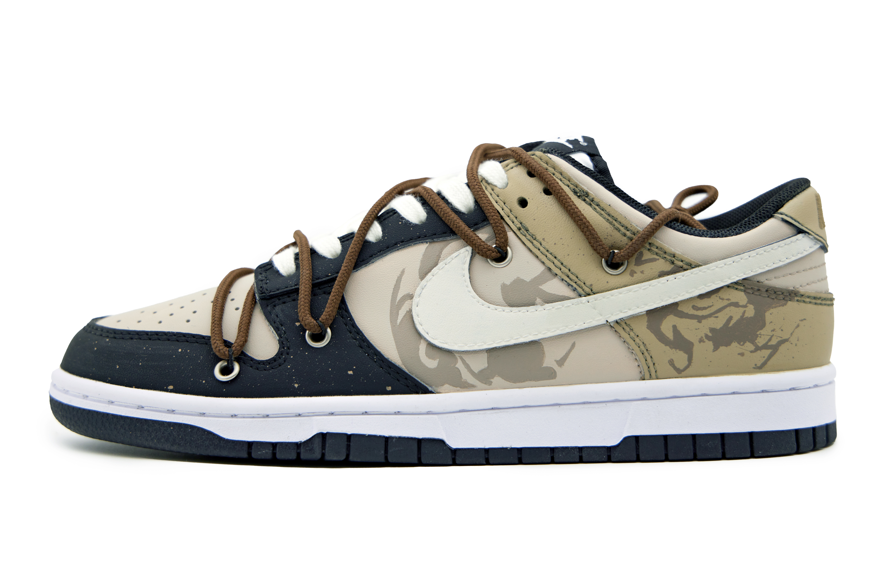 Buy [Sepatu Custom] Nike Dunk Low Retro 'Coklat Hitam' DD1391-100(Team51-男款开拓者)