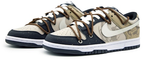 나이키 덩크 로우 레트로 '브라운 블랙' (커스텀) DD1391-100(Team51-男款开拓者) Lookbook 나이키 덩크 로우 레트로 '브라운 블랙' (커스텀) DD1391-100(Team51-男款开拓者)