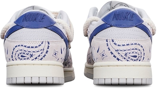 【定製球鞋】 Nike Dunk Low Retro 腰果花格紋貼皮 解構翻毛皮Vibe 低幫復古 低幫 板鞋 男款 棕藍米白 Shop 【定製球鞋】 Nike Dunk Low Retro 腰果花格紋貼皮 解構翻毛皮Vibe 低幫復古 低幫 板鞋 男款 棕藍米白