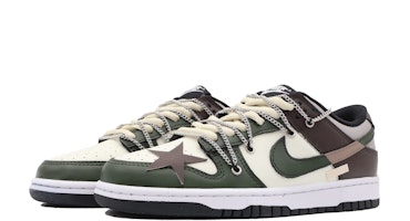 【訂製球鞋】Nike Dunk Low Retro 復古街區 高級 簡約 老街風 低筒 板鞋 GS 棕綠 Lookbook 【訂製球鞋】Nike Dunk Low Retro 復古街區 高級 簡約 老街風 低筒 板鞋 GS 棕綠