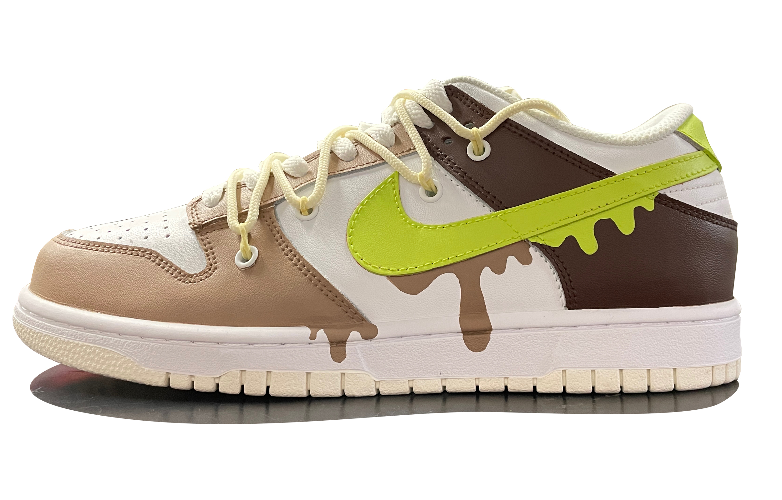 Buy 나이키 덩크 로우 레트로 '브라운 말차-카모' (커스텀) DJ6188-100(TeamD-男款抹茶浓巧QD)