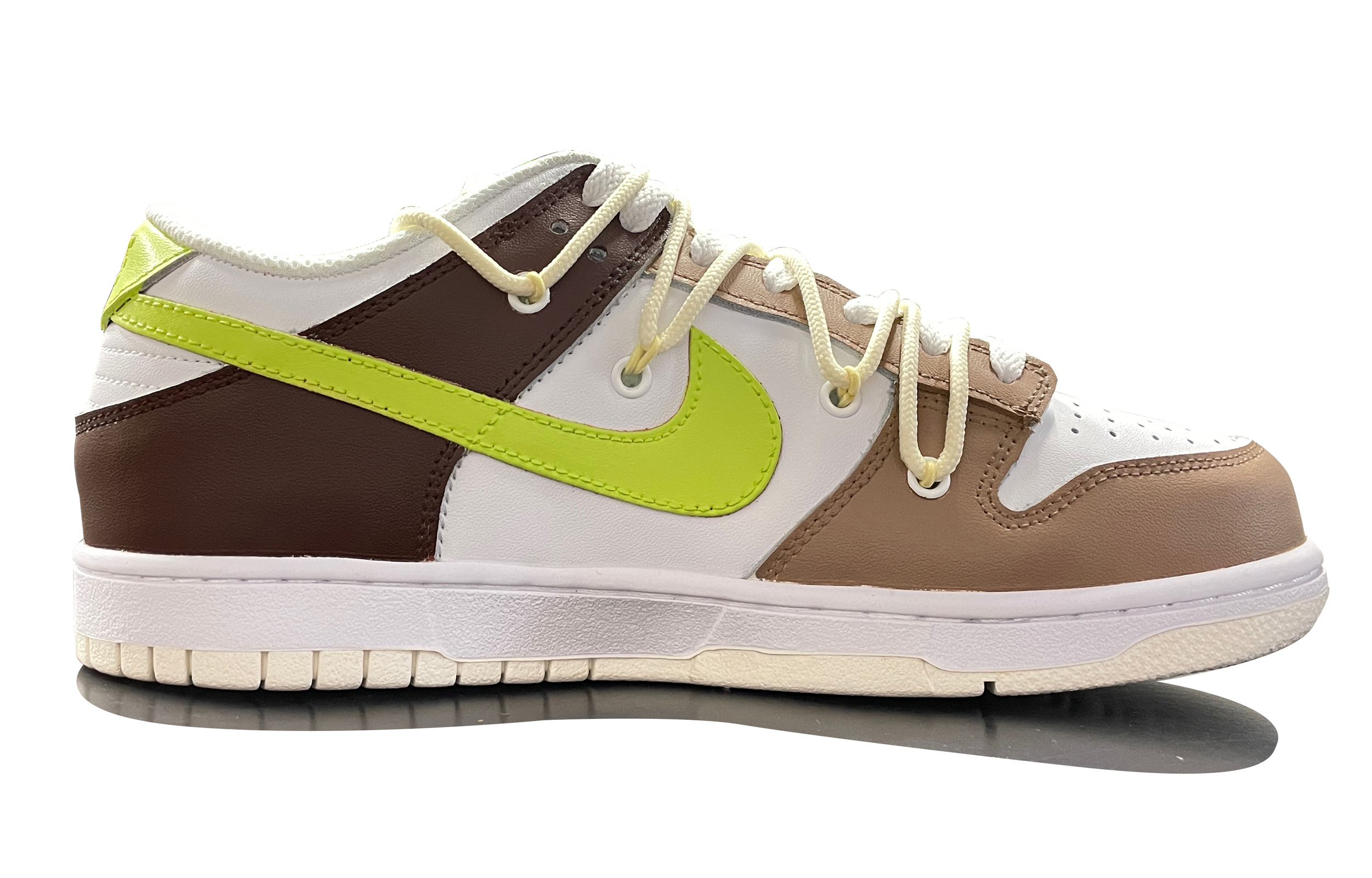 Order 나이키 덩크 로우 레트로 '브라운 말차-카모' (커스텀) DJ6188-100(TeamD-男款抹茶浓巧QD)