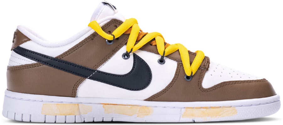 【定製球鞋】Nike Dunk Low Retro 復古 解構鞋帶 低幫 板鞋 男款 棕白 Order 【定製球鞋】Nike Dunk Low Retro 復古 解構鞋帶 低幫 板鞋 男款 棕白