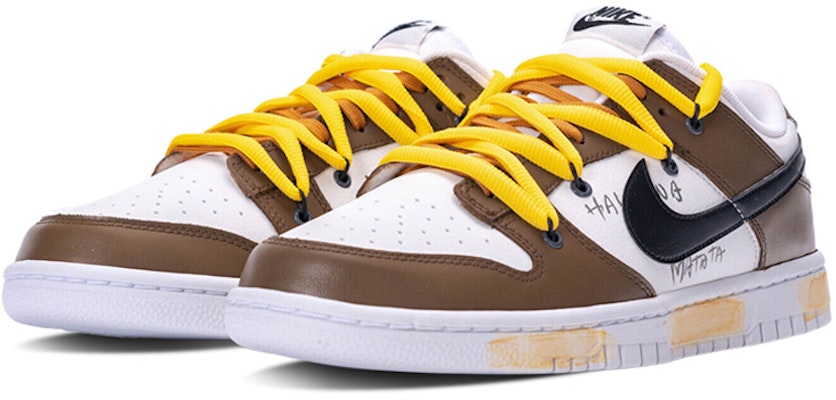 【定製球鞋】Nike Dunk Low Retro 復古 解構鞋帶 低幫 板鞋 男款 棕白 Lookbook 【定製球鞋】Nike Dunk Low Retro 復古 解構鞋帶 低幫 板鞋 男款 棕白