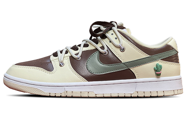 Buy 【定制球鞋】 Nike Dunk Low Retro TS風 仙人掌 手繪塗鴉 復古 低幫 板鞋 男款 棕奶黃