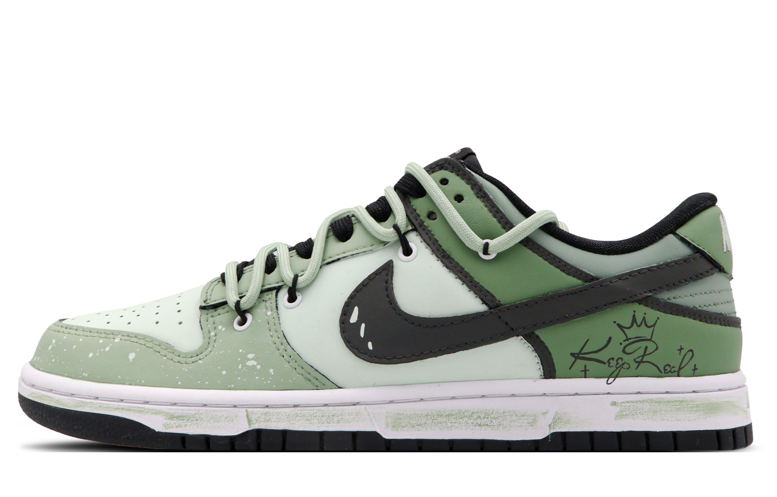 Buy [Sneakers Custom] Nike Dunk Low Retro 'Camellia Green Sweet Summer' DD1391-100(Team53-男款山茶野青)