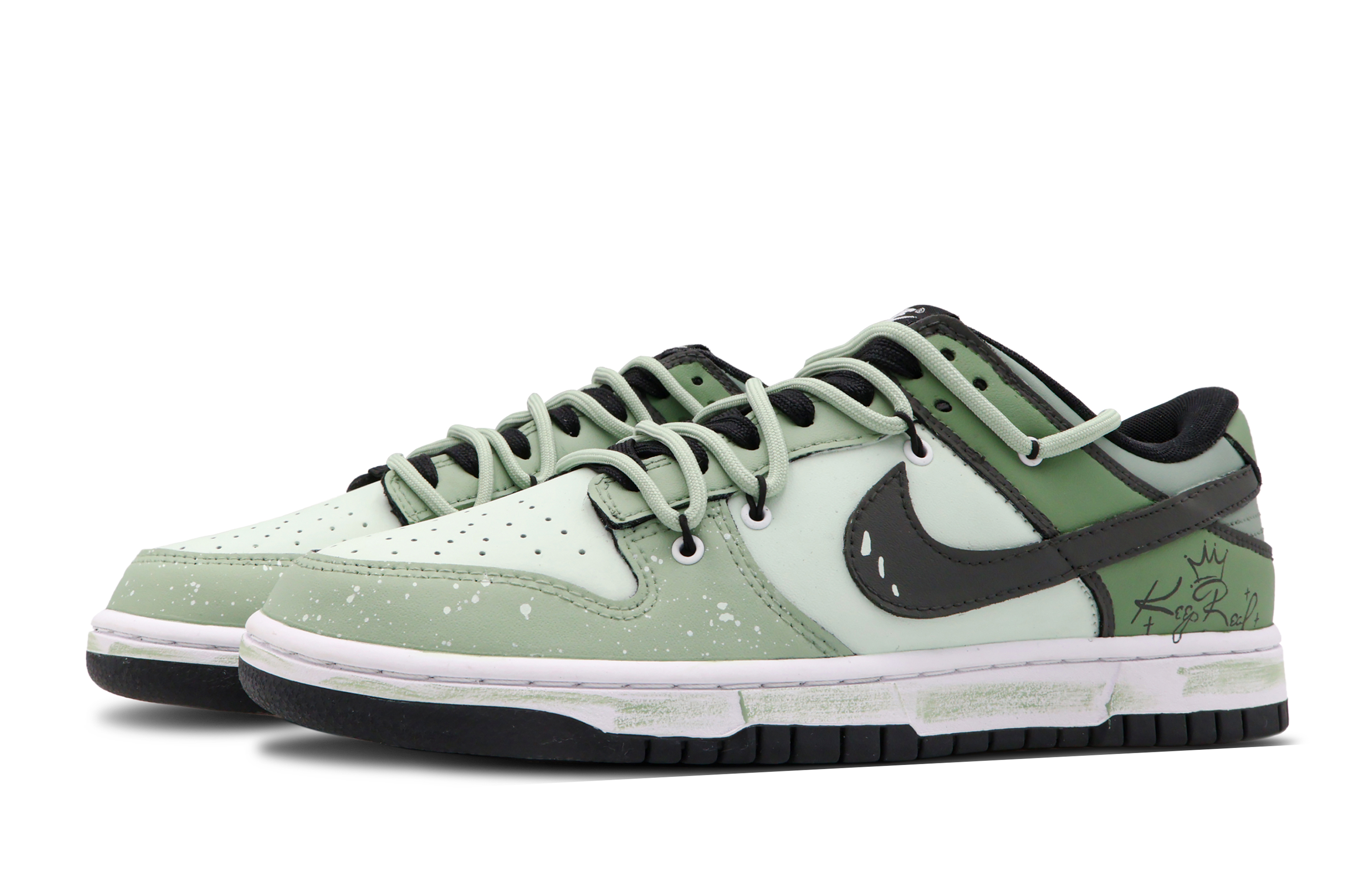 [Custom Shoes] Nike Dunk Low Retro 'Camellia Green Summer' 圖 3